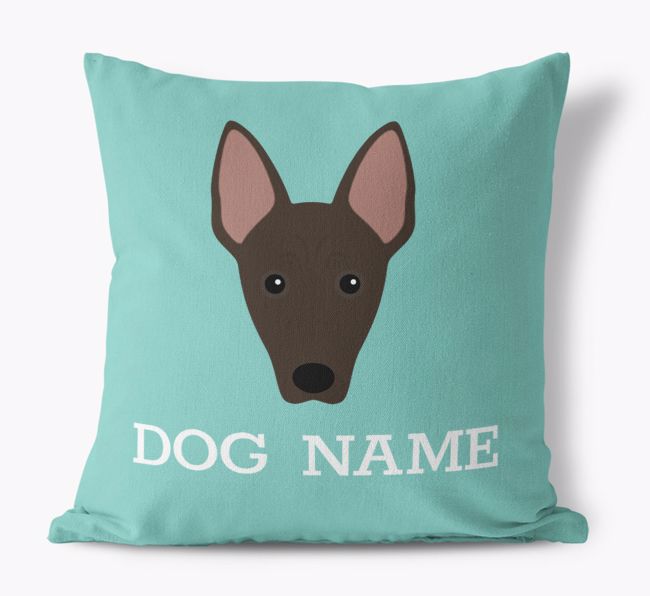 {dogsName}'s Icon: Personalized {breedFullName} Canvas Pillow